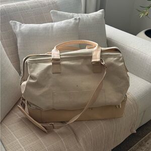 BEIS Beige Canvas Duffel Bag